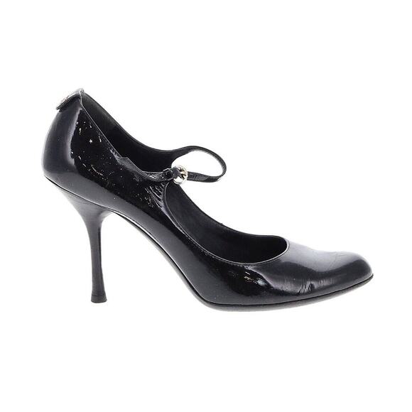Authentic Gucci Black Patent Leather Mary Janes Pump Heel Size 9 - Picture 1 of 10